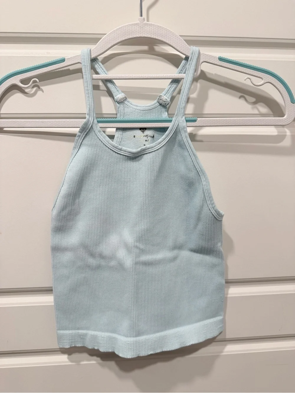 Free People | Happiness Runs Long Crop Tank NWOT | Light Blue